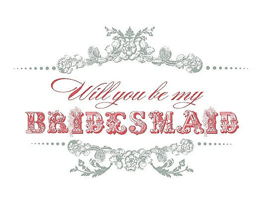 Will You Be My Bridesmaid Card - Vintage