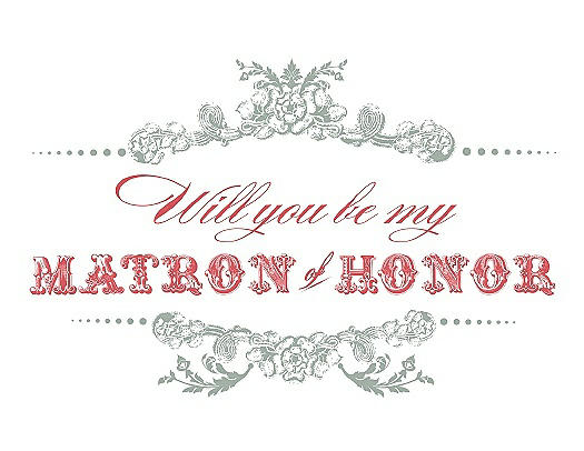Will You Be My Matron of Honor Card - Vintage