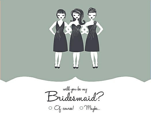 Will You Be My Bridesmaid Card - Girls Checkbox