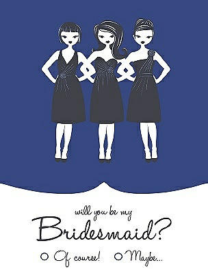 Will You Be My Bridesmaid Card - Girls Checkbox