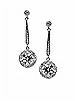 Drop Flower CZ Solitaire Earrings