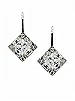Faceted Princess Cut CZ Drop Earrings