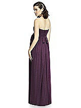 Rear View Thumbnail - Aubergine Silver Dessy Shimmer Maternity Bridesmaid Dress M426LS