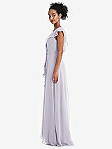 Side View Thumbnail - Moondance Ruffle-Trimmed V-Back Chiffon Maxi Dress