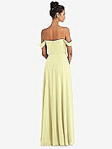 Alt View 2 Thumbnail - Butter Yellow Off-the-Shoulder Draped Neckline Maxi Dress