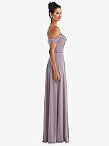 Alt View 3 Thumbnail - Lilac Dusk Off-the-Shoulder Draped Neckline Maxi Dress