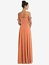 Alt View 2 Thumbnail - Sweet Melon Off-the-Shoulder Draped Neckline Maxi Dress