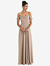 Alt View 1 Thumbnail - Topaz Off-the-Shoulder Draped Neckline Maxi Dress