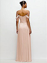 Rear View Thumbnail - Cameo Off-the-Shoulder Draped Neckline Maxi Dress