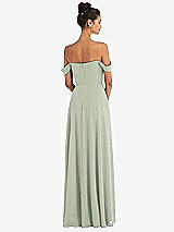 Alt View 2 Thumbnail - Celadon Off-the-Shoulder Draped Neckline Maxi Dress