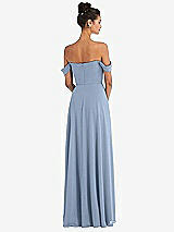 Alt View 2 Thumbnail - Cloudy Off-the-Shoulder Draped Neckline Maxi Dress