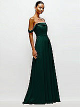 Side View Thumbnail - Evergreen Off-the-Shoulder Draped Neckline Maxi Dress