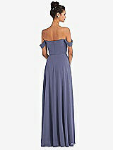 Alt View 2 Thumbnail - French Blue Off-the-Shoulder Draped Neckline Maxi Dress