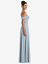 Alt View 3 Thumbnail - Mist Off-the-Shoulder Draped Neckline Maxi Dress