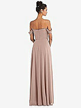 Alt View 2 Thumbnail - Neu Nude Off-the-Shoulder Draped Neckline Maxi Dress