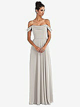 Alt View 1 Thumbnail - Oyster Off-the-Shoulder Draped Neckline Maxi Dress