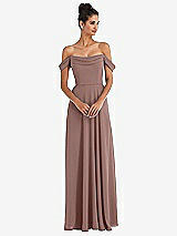 Alt View 1 Thumbnail - Sienna Off-the-Shoulder Draped Neckline Maxi Dress