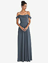 Alt View 1 Thumbnail - Silverstone Off-the-Shoulder Draped Neckline Maxi Dress