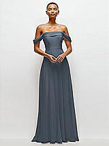 Front View Thumbnail - Silverstone Off-the-Shoulder Draped Neckline Maxi Dress