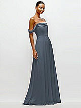 Side View Thumbnail - Silverstone Off-the-Shoulder Draped Neckline Maxi Dress