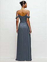 Rear View Thumbnail - Silverstone Off-the-Shoulder Draped Neckline Maxi Dress