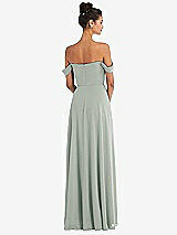 Alt View 2 Thumbnail - Willow Green Off-the-Shoulder Draped Neckline Maxi Dress