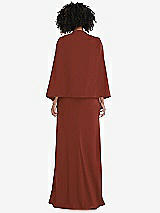 Rear View Thumbnail - Auburn Moon Open-Front Split Sleeve Cape Jacket