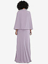 Rear View Thumbnail - Lilac Haze Open-Front Split Sleeve Cape Jacket