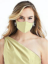 Alt View 2 Thumbnail - Butter Yellow Satin Twill Reusable Face Mask