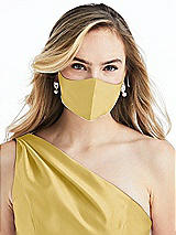 Alt View 2 Thumbnail - Maize Satin Twill Reusable Face Mask