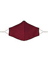 Front View Thumbnail - Burgundy Satin Twill Reusable Face Mask