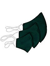 Rear View Thumbnail - Evergreen Satin Twill Reusable Face Mask