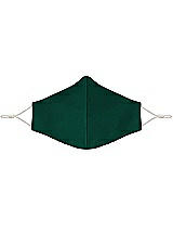 Front View Thumbnail - Hunter Green Satin Twill Reusable Face Mask