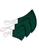 Rear View Thumbnail - Hunter Green Satin Twill Reusable Face Mask