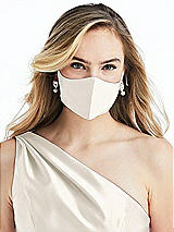 Alt View 2 Thumbnail - Ivory Satin Twill Reusable Face Mask