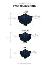 Alt View 1 Thumbnail - Midnight Navy Satin Twill Reusable Face Mask