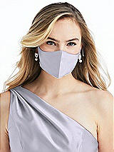 Alt View 2 Thumbnail - Silver Dove Satin Twill Reusable Face Mask