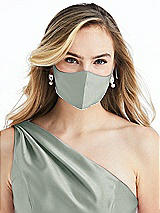 Alt View 2 Thumbnail - Willow Green Satin Twill Reusable Face Mask