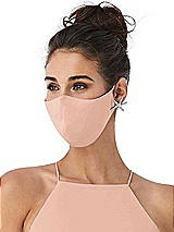 Alt View 2 Thumbnail - Pale Peach Crepe Reusable Face Mask