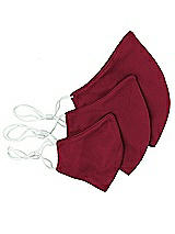 Rear View Thumbnail - Burgundy Crepe Reusable Face Mask