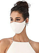 Alt View 2 Thumbnail - Ivory Crepe Reusable Face Mask