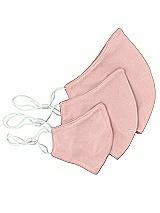 Rear View Thumbnail - Rose - PANTONE Rose Quartz Crepe Reusable Face Mask