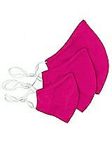 Rear View Thumbnail - Think Pink Crepe Reusable Face Mask