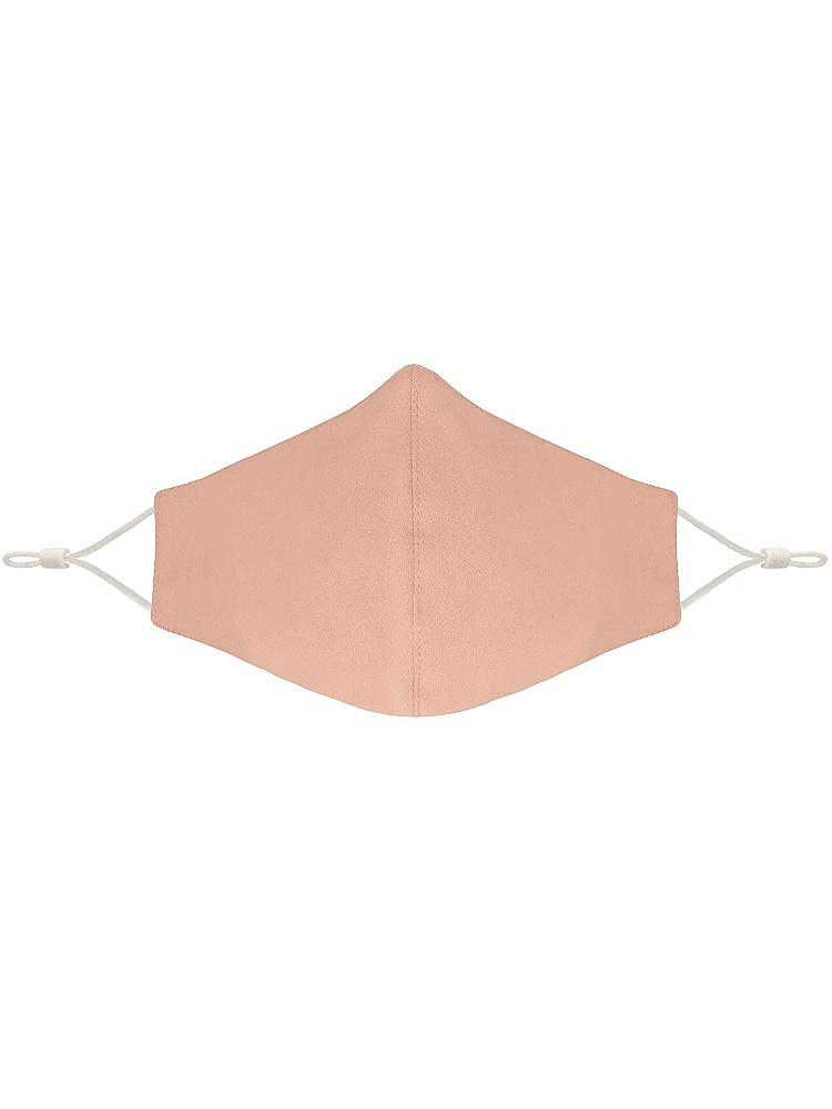 Front View - Pale Peach Soft Jersey Reusable Face Mask