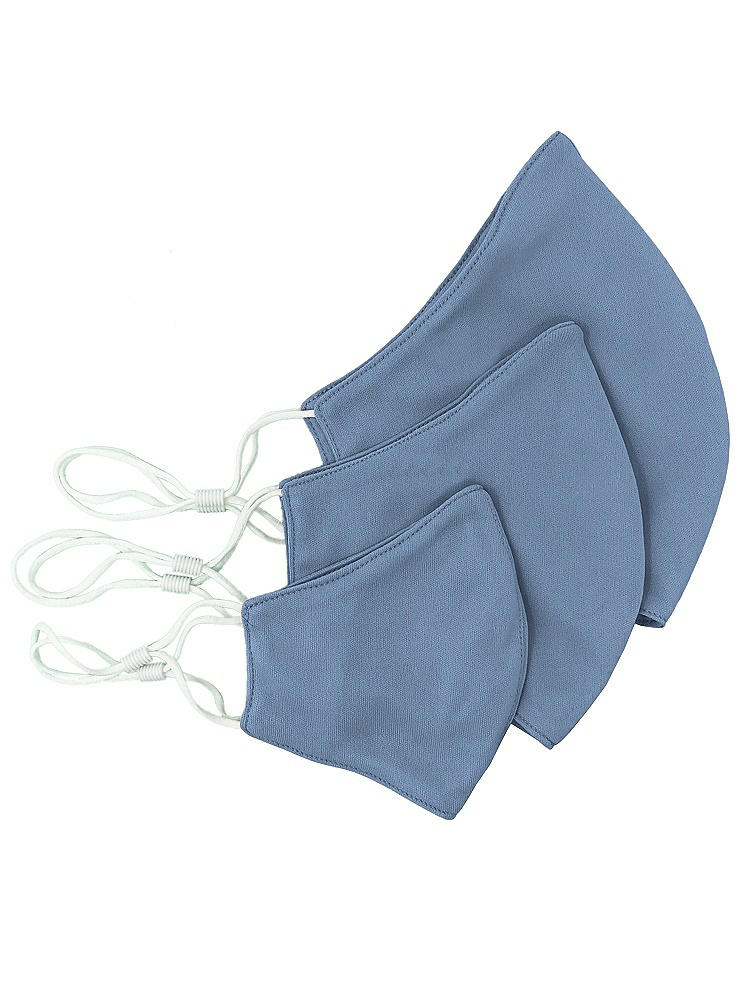 Back View - Windsor Blue Soft Jersey Reusable Face Mask