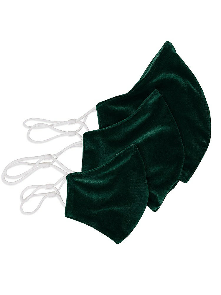 Back View - Evergreen Lux Velvet Reusable Face Mask