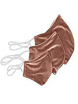 Rear View Thumbnail - Tawny Rose Lux Velvet Reusable Face Mask