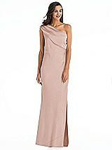 Alt View 1 Thumbnail - Toasted Sugar Draped One-Shoulder Convertible Maxi Slip Dress