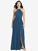 Front View Thumbnail - Dusk Blue Bella Bridesmaids Dress BB129