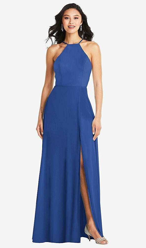 Front View - Classic Blue Bella Bridesmaids Dress BB129